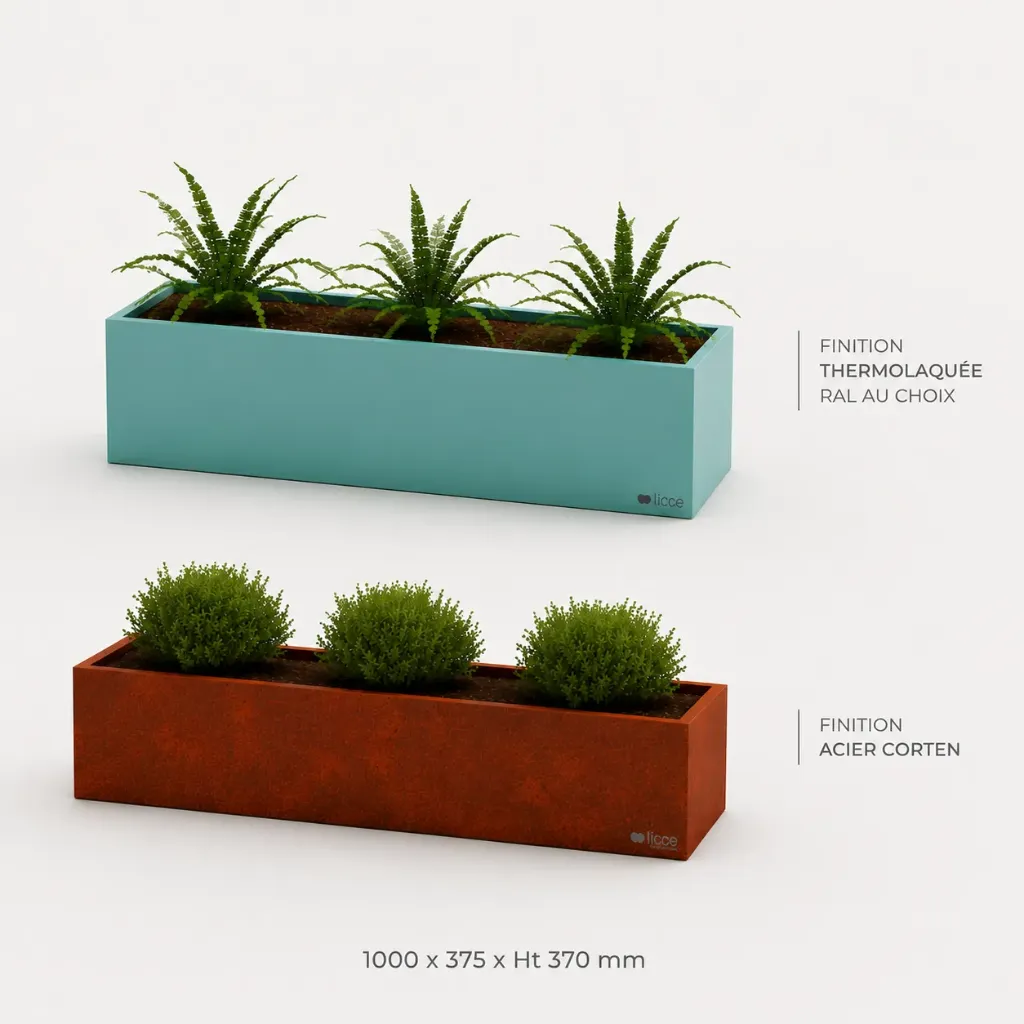 Jardinière Standard 1000 x 375 x ht. 370 mm