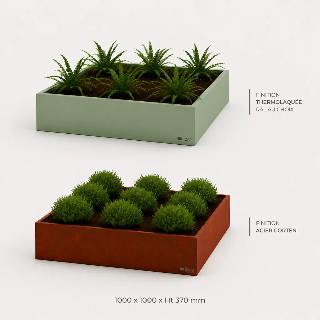 Jardinière Standard 1000 x 1000 x ht. 370 mm