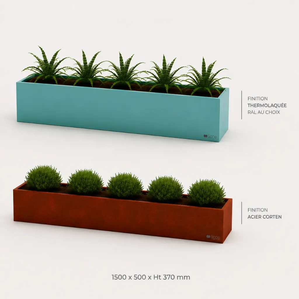 Jardinière Standard 1500 x 500 x ht. 370 mm