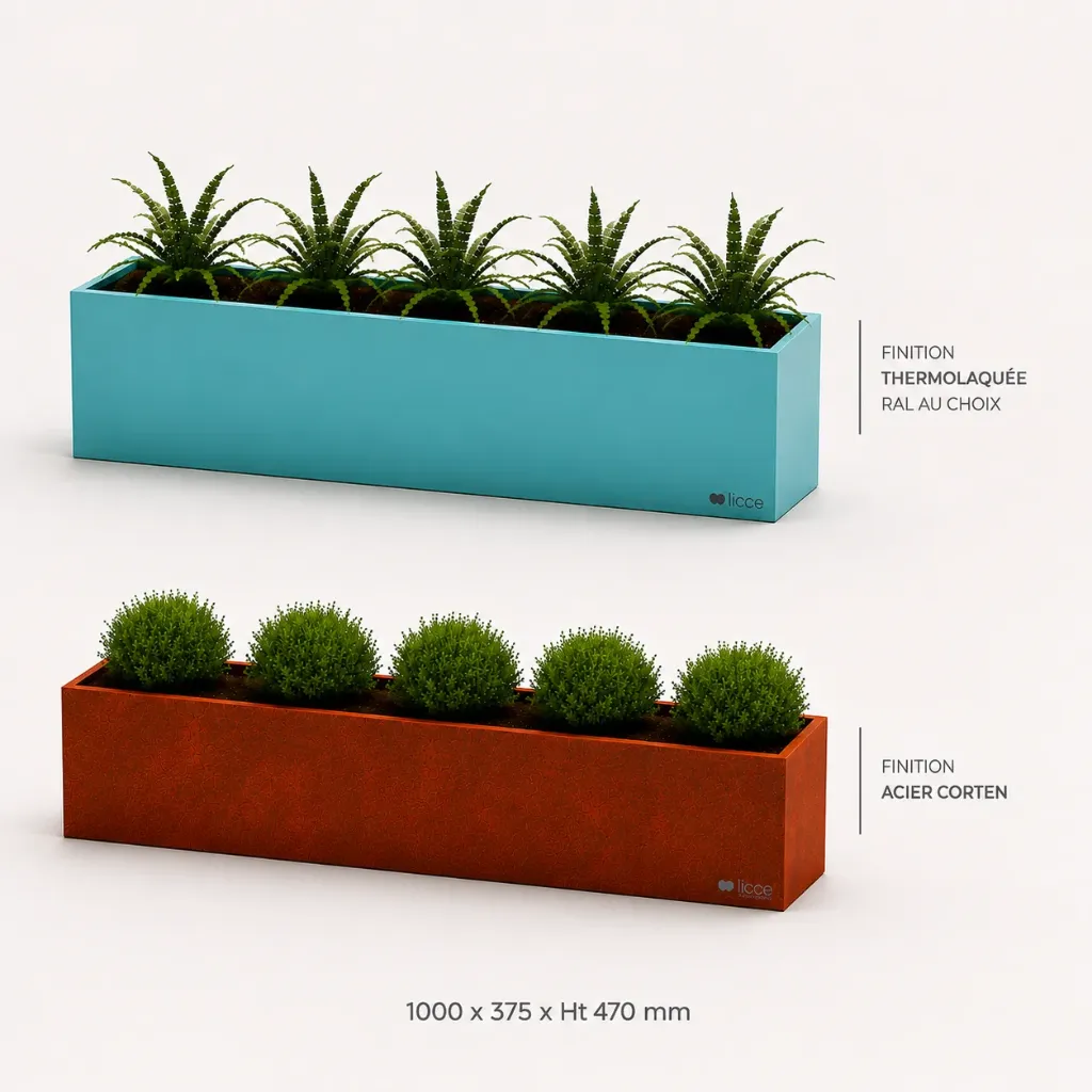 Jardinière Standard 1000 x 375 x ht. 470 mm