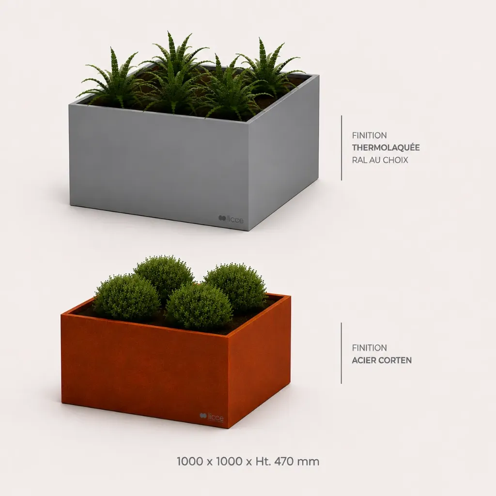 Jardinière Standard 1000 x 1000 x ht. 470 mm