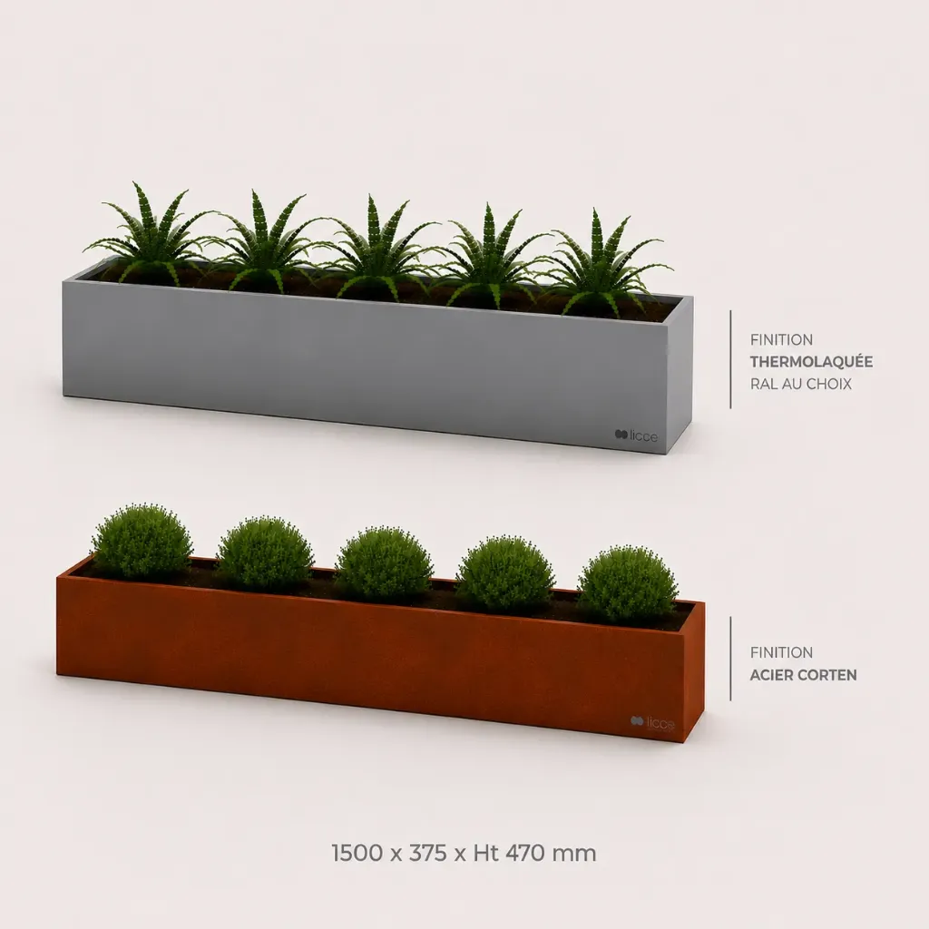 Jardinière Standard 1500 x 375 x ht. 470 mm