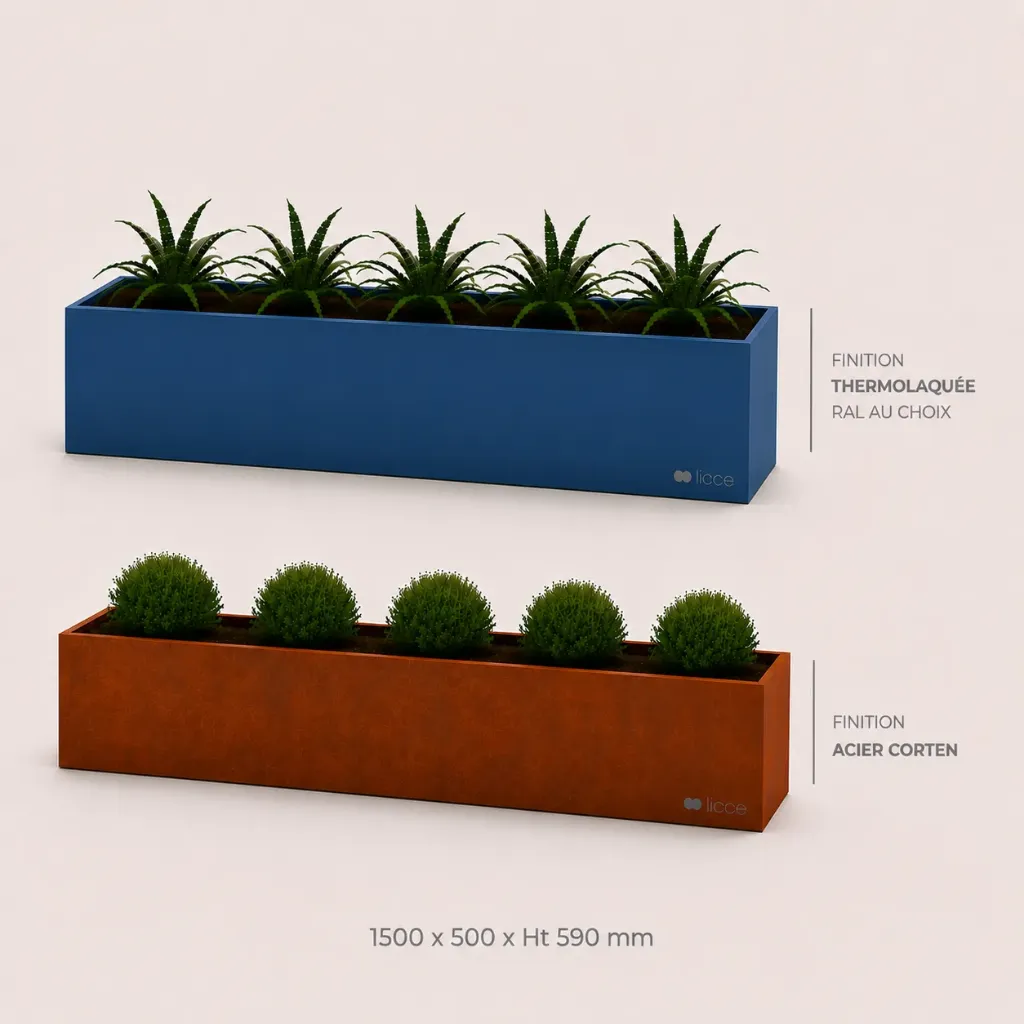 Jardinière Standard 1500 x 500 x ht. 590 mm