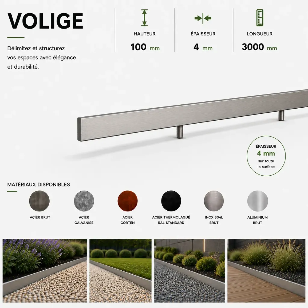 Volige Épaisseur 4 mm - Hauteur 100 mm - Longueur 3000 mm