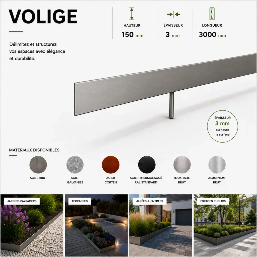 Volige Épaisseur 3 mm - Hauteur 150 mm - Longueur 3000 mm