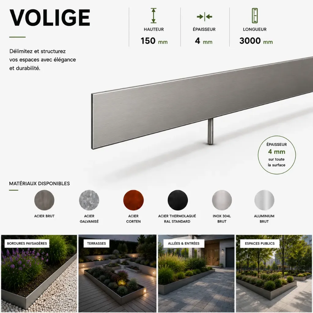 Volige Épaisseur 4 mm - Hauteur 150 mm - Longueur 3000 mm
