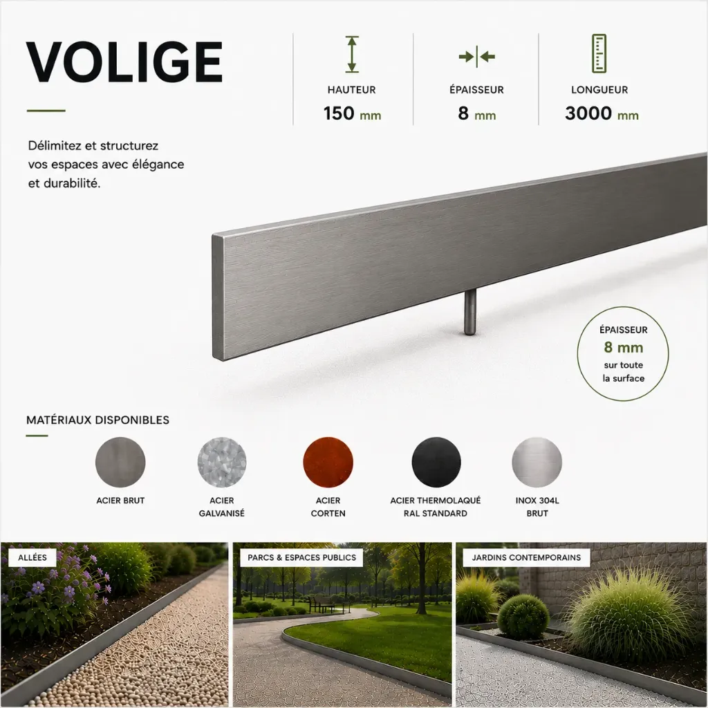 Volige Épaisseur 8 mm - Hauteur 150 mm - Longueur 3000 mm