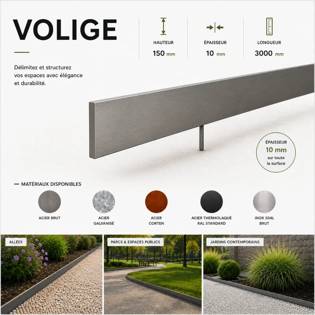 Volige Épaisseur 10 mm - Hauteur 150 mm - Longueur 3000 mm