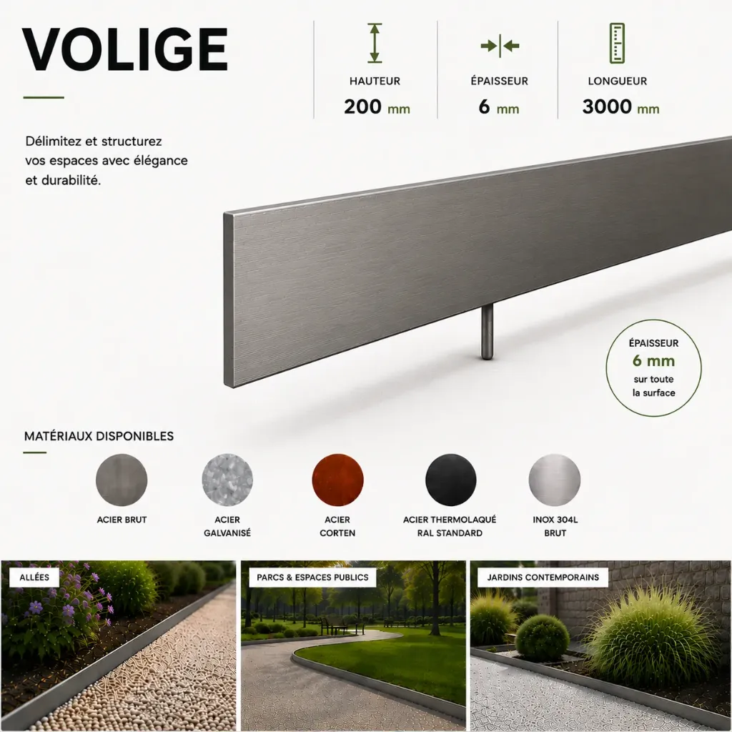 Volige Épaisseur 6 mm - Hauteur 200 mm - Longueur 3000 mm