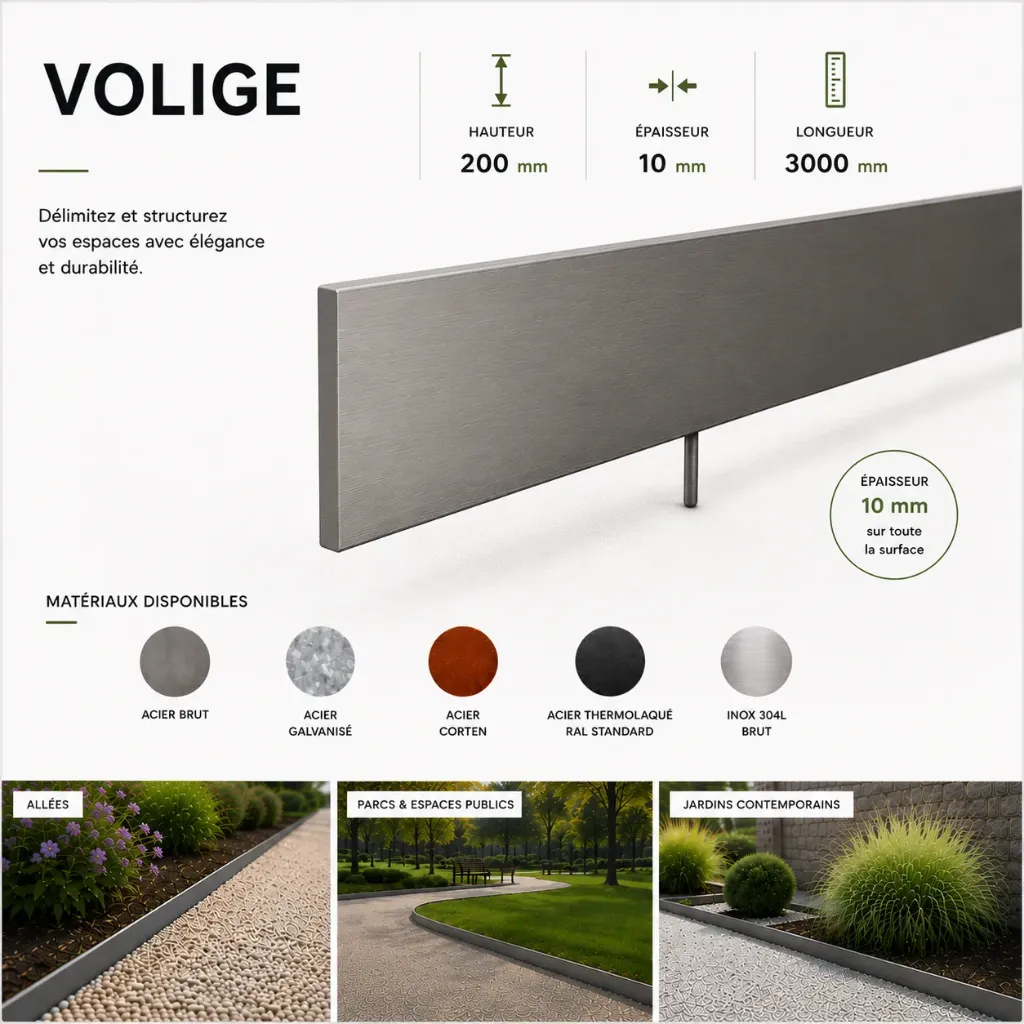 Volige Épaisseur 10 mm - Hauteur 200 mm - Longueur 3000 mm