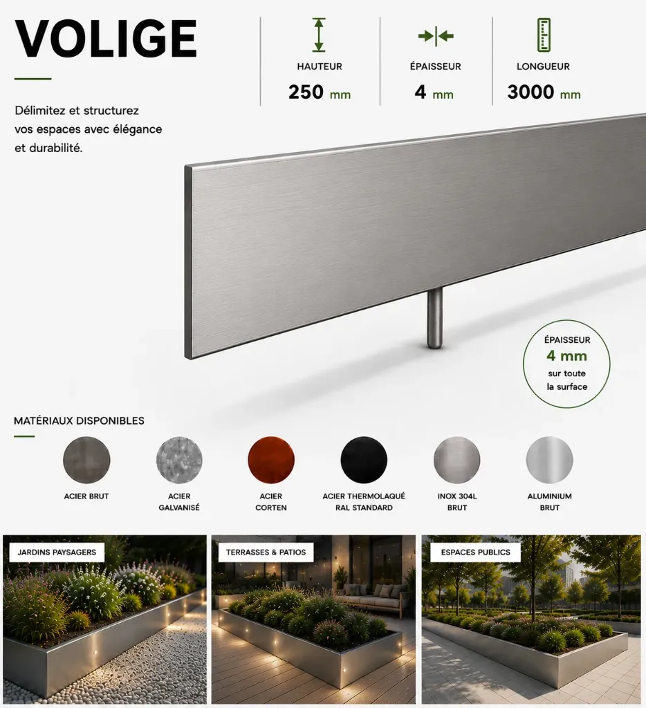 Volige Épaisseur 4 mm - Hauteur 250 mm - Longueur 3000 mm