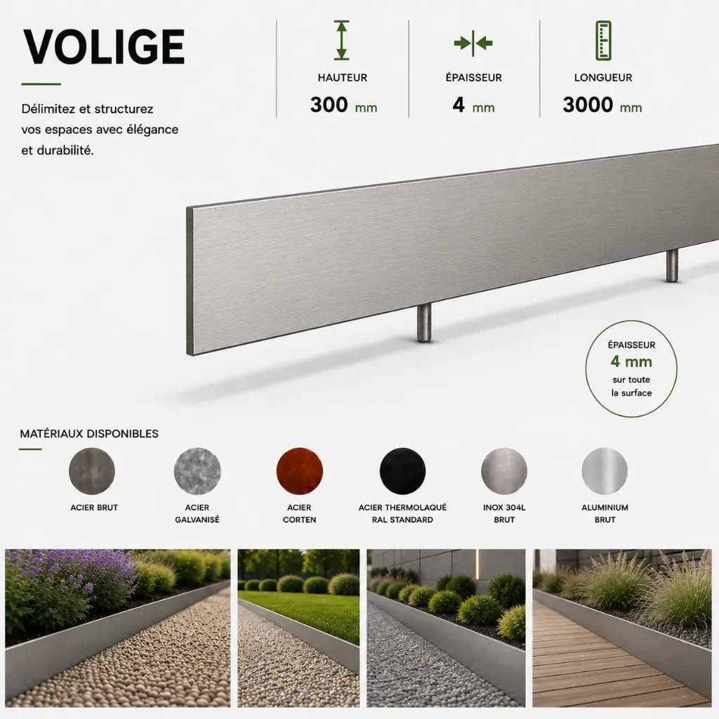 Volige Épaisseur 4 mm - Hauteur 300 mm - Longueur 3000 mm