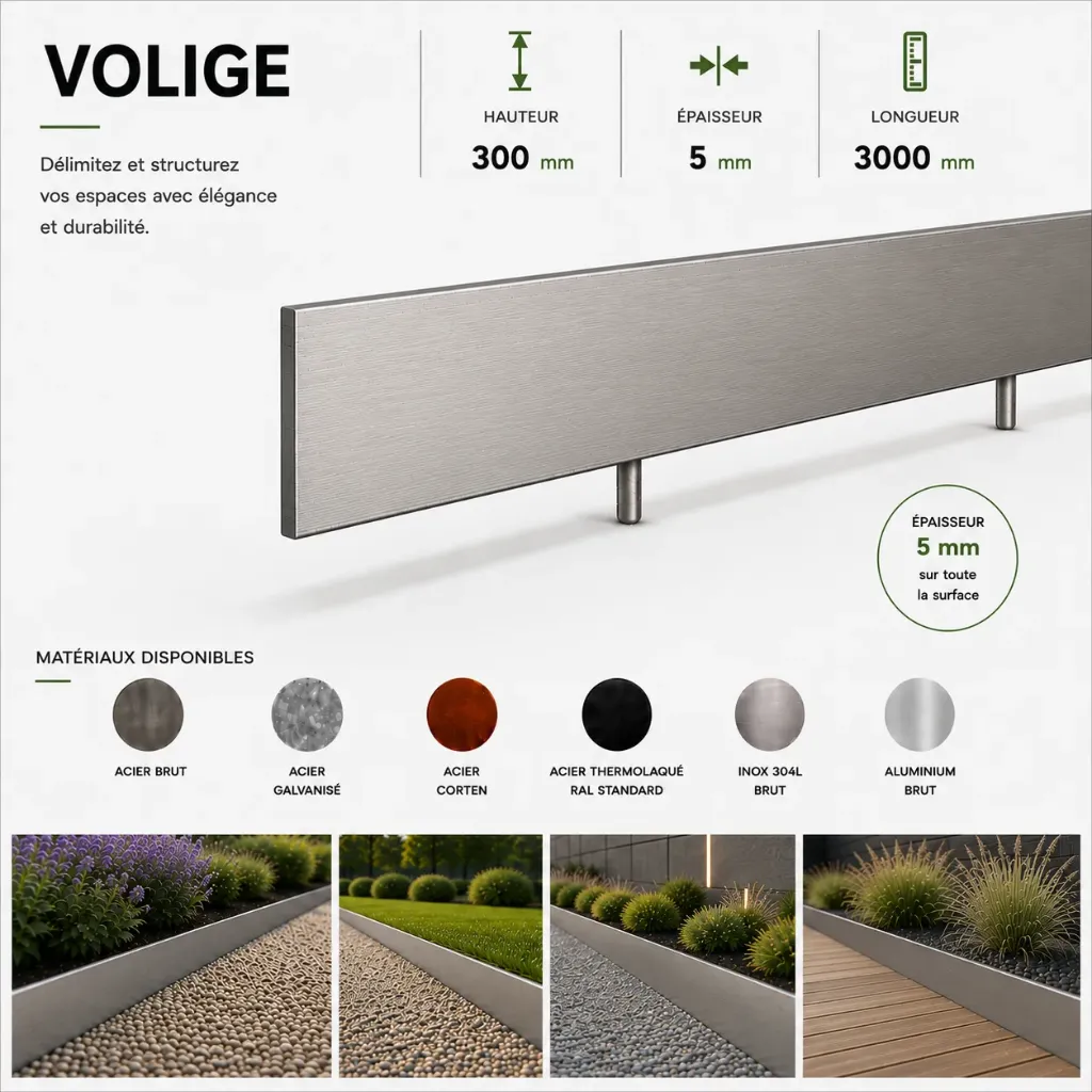 Volige Épaisseur 5 mm - Hauteur 300 mm - Longueur 3000 mm